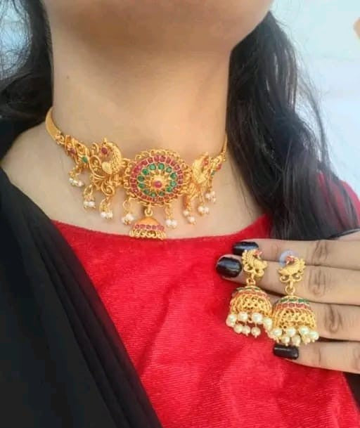 Kundan Gold Plated Jewellery Set Women In Peacock Design