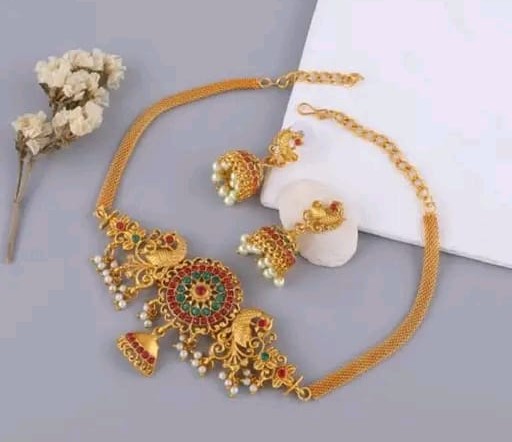 Kundan Gold Plated Jewellery Set Women In Peacock Design