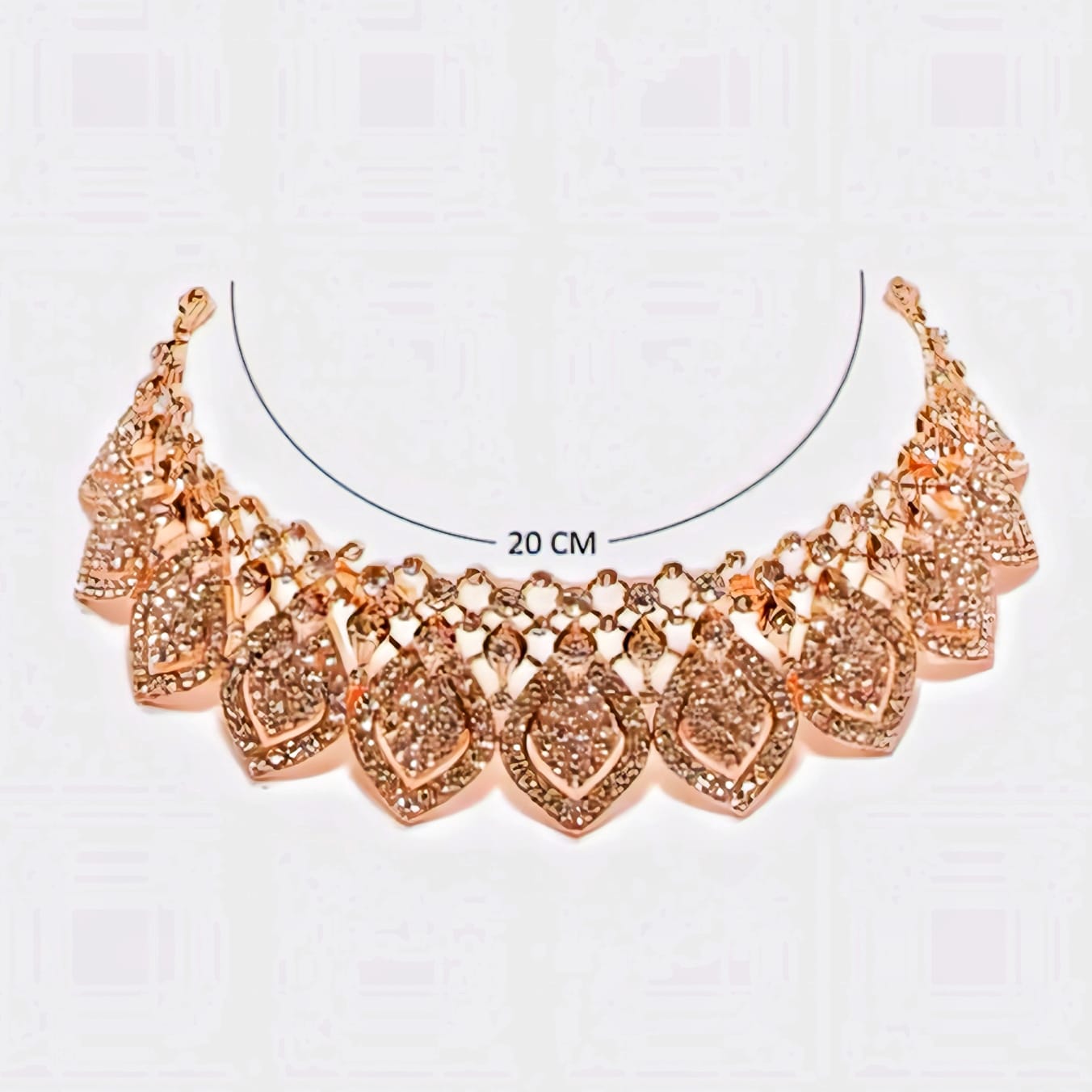 Rose Gold Plated 3 Pcs Set Jewelery Set For Women's With Mang Tikka & Earrings